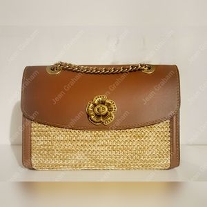 Coach Straw Colorblock Parker Bag